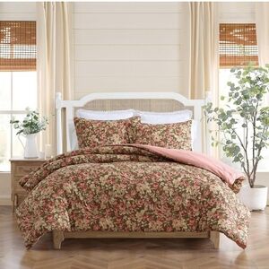 Laura Ashley - Full/Queen Comforter Set, Soft Cotton Bedding with Matching Shams